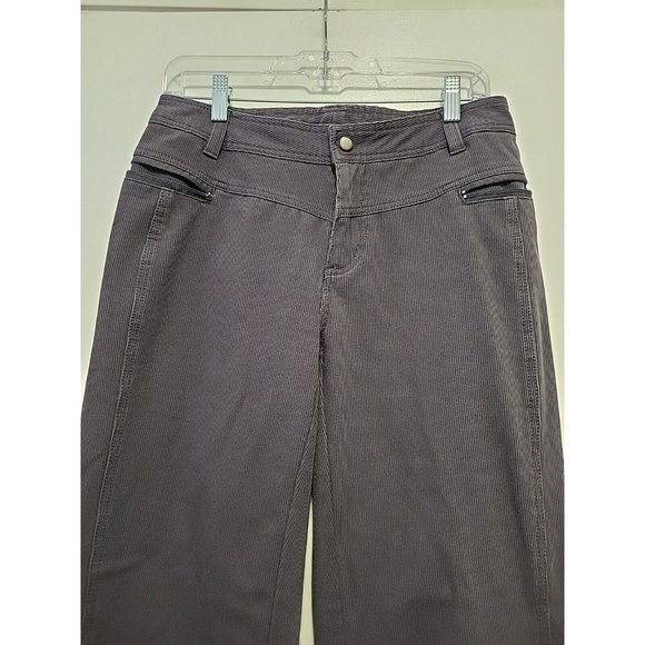 Athleta Corduroy Hiking Pants Straight Leg Zipper Pockets Gray Size 6 - Picture 2 of 8
